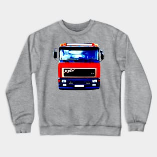 Classic 1990s ERF E Series lorry high contrast red Crewneck Sweatshirt